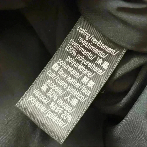 Victoria’s Secret Black Faded 50’s Cropped Belted Motorcycle Jacket Size M - Picture 12 of 16